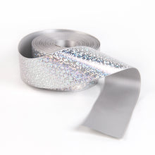 Load image into Gallery viewer, 50 Yards Laser Silver Satin Ribbon
