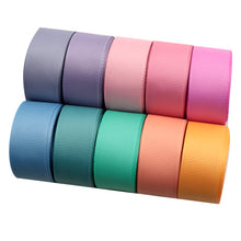 Load image into Gallery viewer, 2 Yards/roll 7/8&quot; Soild Color Grosgrain Ribbon Set
