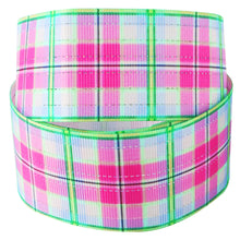 Load image into Gallery viewer, 50 Yards 1.5&quot; Printed Silver Border Grosgrain Ribbon
