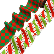 Load image into Gallery viewer, 50 Yards Christmas Printed Wire Edged Ribbon

