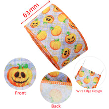 Load image into Gallery viewer, 5 Yards 2.5&quot; Halloween Printed Wire Edged Ribbon
