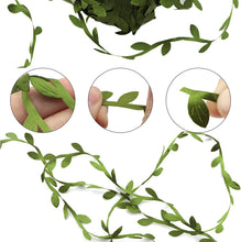 Load image into Gallery viewer, 20 Yards Green Leaves Ivy Vine Ribbon Roll

