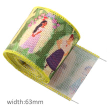 Load image into Gallery viewer, 5 Yards 2.5&quot; Printed Wire Edged Ribbon
