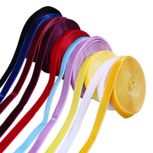 Load image into Gallery viewer, 5 Yards Soild Color No Elasticity Velvet Ribbon
