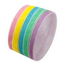 Load image into Gallery viewer, 5 Yards/roll 3/8&quot; Solid Color Velvet Ribbon Set
