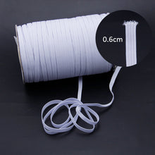 Load image into Gallery viewer, 10 Yards Black White Elastic Ribbon
