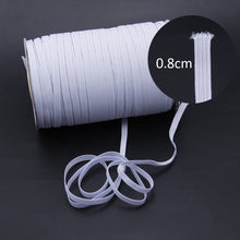 Load image into Gallery viewer, 10 Yards Black White Elastic Ribbon
