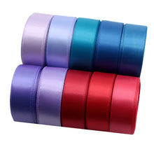 Load image into Gallery viewer, 2 Yards/roll 5/8&quot; Solid Color Satin Ribbon Set
