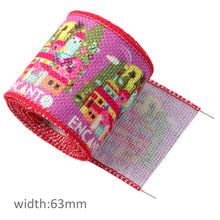 Load image into Gallery viewer, 5 Yards 2.5&quot; Printed Wire Edged Ribbon

